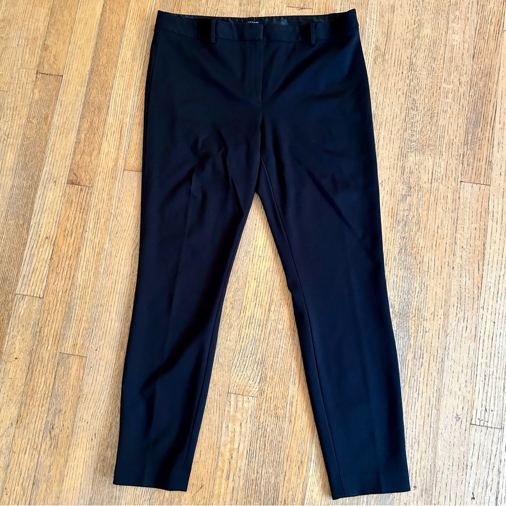 Elie Tahari Nordstrom Exclusive Black Cropped Skinny Ankle Trousers Pants sz 12 - Picture 1 of 10